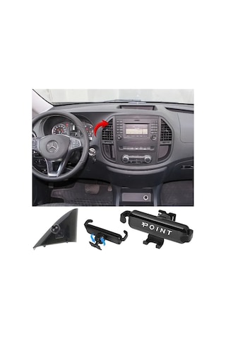 Mercedes Vito Araca Özel Cep Telefon Tutacağı Robotik Oynar Başlık 2015-2024 Arası Profesyonel Ürün Siyah