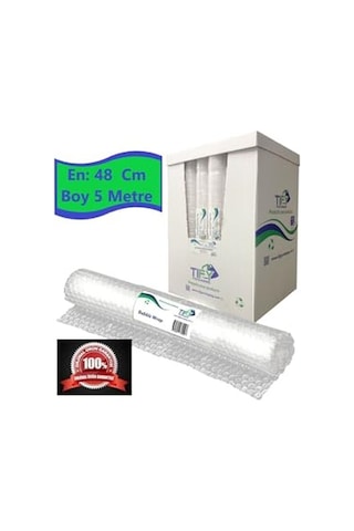 Balonlu Naylon Sargı 5 Adet 48 Cm En 5 Metre Boyunda Havalı Eşya Koruma Ambalaj Pat Pat 5' Li Açık Indigo