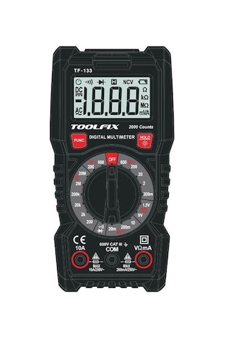 Toolfıx Tf-133 Işıklı Dijital Multimetre Ölçü Aleti