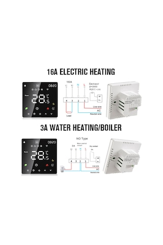 Vkemall Lcd Ekranlı Akıllı Sıcaklık Kontrol Cihazı Elektrikli Su Isıtma Cihazı Termostat