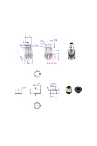 Shineyee Mk3 Hotend İçin 1.75mm Filament Uyumlu V6 Nozzle Ve Metal Radyatörlü Güncellenmiş Ekstruder Radyatör Seti