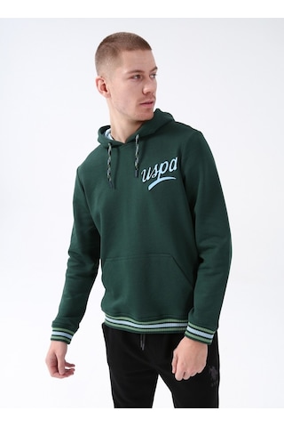 U.s. Polo Assn. Kapüşon Yaka Yeşil Erkek Sweatshirt Cıbut Yeşil