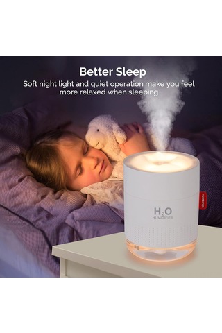 Monyee Usb Beslemeli 500ml Mini Nemlendirici - Soğuk Buhar, Otomatik Kapatma, 28db Sessiz Çalışma, Ev/ofis/araç İçin