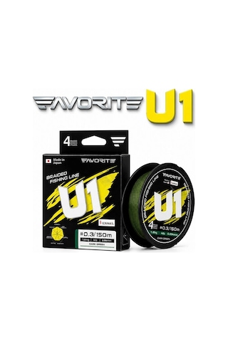 Favorıte U1 Pe X4 150m 0.094mm Koyu Yeşil Aji Lrf İp Misina - Standart