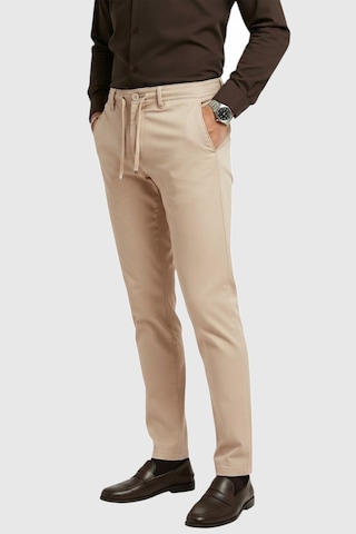 Deepsea Erkek Camel Esnek Kumaş Slim Fit Beli Lastikli Günlük Spor Pantolon 2601070