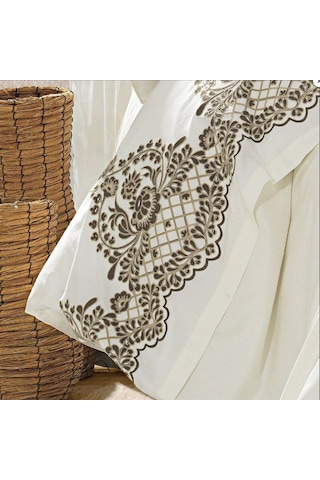 Nazik Saten Nevresim Takımı Çift Kişilik Monza Vizon Diğer