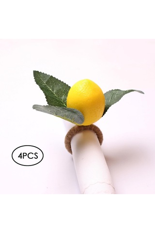 Homyl 4x Peçete Toka Malzemeleri Parti Düğün Ev Için Sarı Sarı