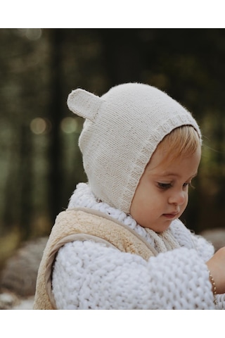 Oh La La Koala Kulaklı Bebek Beresi Model 3 Bej
