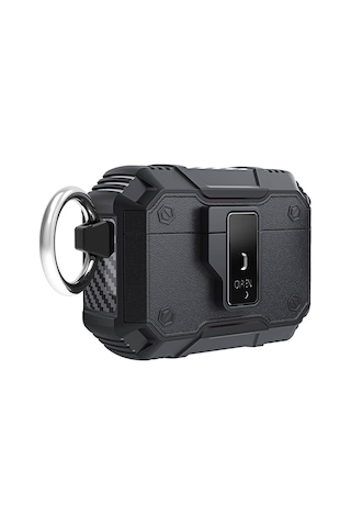 Goocamp Air-pods 3. Nesil Airbag 35 Darbelere Karşı Dayanıklı Düğmeli Kılıf-siyah Siyah