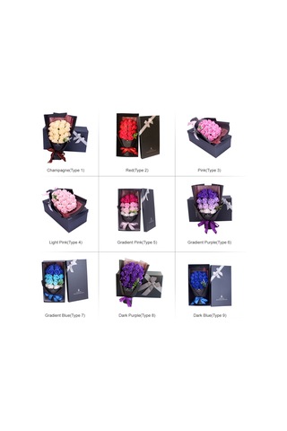 Qingmipy "18 Adet Kokulu Sabun Gül Buketi - Hediye Kutusunda Kalıcı Romantik Dekor"