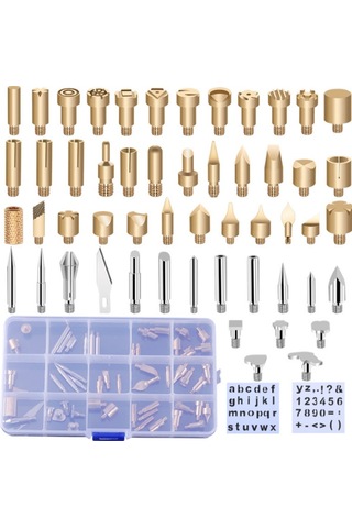 60W Ahşap Yakma ve Oyma Seti – Kalem Tipi Havya + 55 Uçlu Profesyonel Uç Koleksiyonu