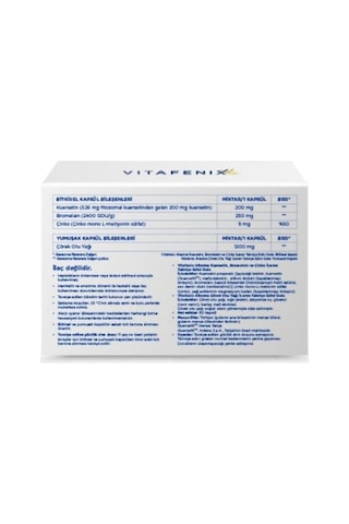 Vitafenix Allextra Kuersetin, Bromelain, Çörek Otu Yağı Ve Çinko Takviyesi 60 Kapsül - Skt:09/2027