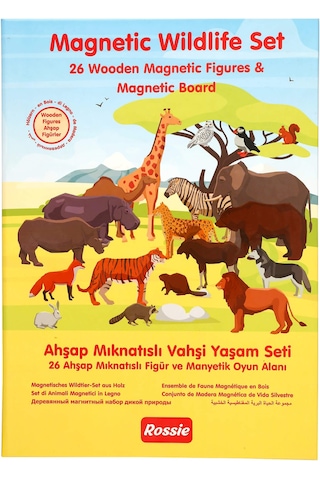 Rossie Ahşap Mıknatıslı Vahşi Yaşam Oyun Seti (Mıknatıslı Oyun Al