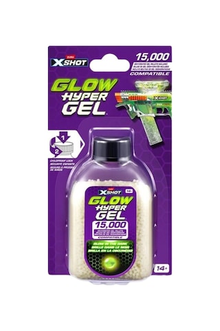 X Shot X-shot Hyper Gel Karanlıkta Parlayan Gellet Yedek Paket 15000 Adet Nerf, Oyuncak Tabanca Yeşil
