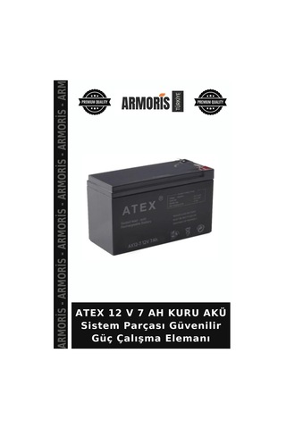 Atex 12 V 7 Ah Kuru Akü Sistem Parçası Güvenilir Güç Çalışma Elemanı