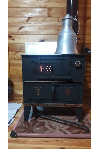 45 Lik Izgarlı Odun Kömür Kuzinesi Fırınlı Kuzine Soba