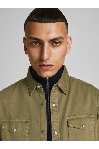 Jack & Jones Jack&jones Jjesheridan L/s Noos Erkek Gömlek-12138115-forest Night Haki