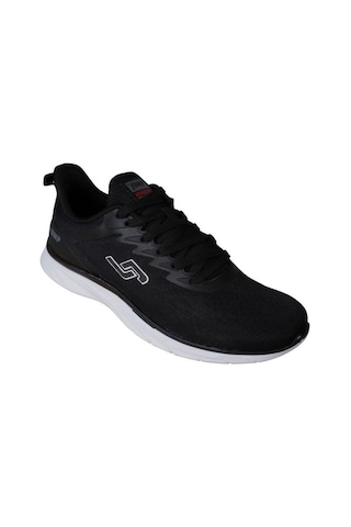 Jump Erkek Gri Siyah Fileli Memory İç Taban Sneaker Spor Ayakkabı Siyah