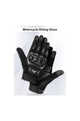 Mufunye Aumotop Lh-03 Siyah Gri Xl Motor Güvenlik Eldiveni, Dürtmeye Dayanıklı, Dokunmatik Ekran Uyumlu, Tüm Mevsimler İçin