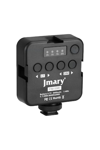 Jmary Fm-59r Telefon-kamera Üstü Pilli Aydınlatma Işığı Siyah