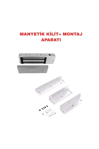 Sarkey Sr-500 Manyetik Kilit Seti 500 Kg Elektromanyetik Kilit + Zl Montaj Aparatı 1 Adet