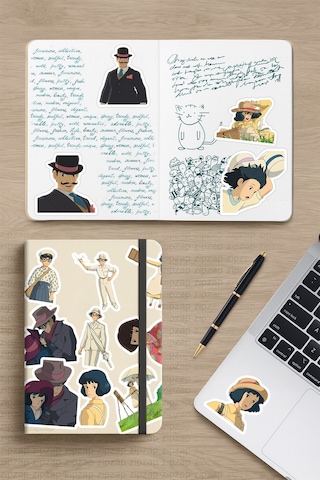 Rüzgar Yükseliyor The Wind Rises Anime Telefon Laptop Yapışkanlı Folyo Sticker Paketi 20 Adet Çok Renkli