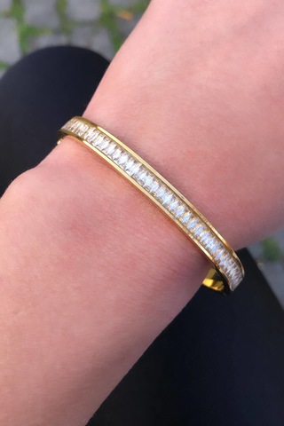 Baget Sıralı Gold Renk Çelik Kelepçe Gold