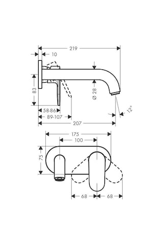 Hansgrohe Vernis Blend Tek Kollu Lavabo Bataryası 20.5 CM Gaga Krom 71576000