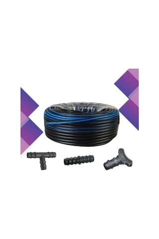 40metre Damlama Sulama Seti Delikli 33cm Aralıklı 5ad. Nipel- 5ad. Te- 5ad. Kör Tapa