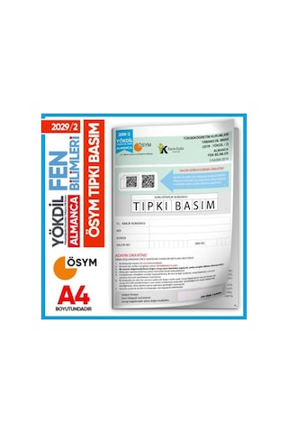 2019/2 Yökdil Almanca Fen Bilimleri Ösym Çıkmış Soru Tıpkı Basım