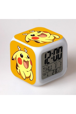 Mini Led Dijital Çalar Saat - 7 Renkli Led Işığı Ve Termometre - Besthome1