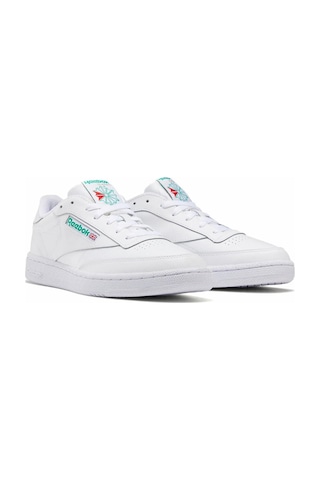 Reebok Club C 85 Unisex Günlük Spor Sneaker Ayakkabı Beyaz-yeşil Beyaz - Yeşil