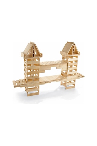 Curious And Genius Becerikli Yapılar 200 Parça Ahşap Yapı Blokla