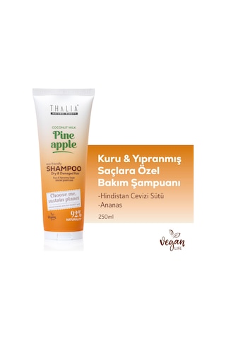 Thalia Ananas & Coconut Özlü Kuru & Yıpranmış Saçlara Özel Bakım Şampuanı 250 ML