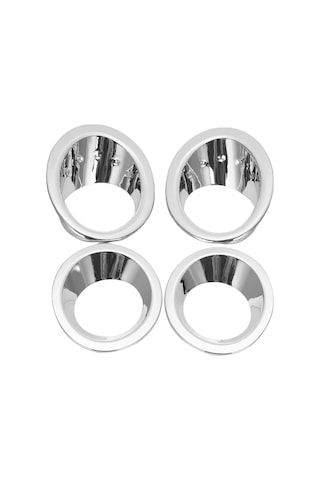 Wezone Nissan Qashqai J10 2010-2013 Ön Ve Arka Sis Lambası Kapağı, Metal, Gümüş, Direkt Monte, Dayanıklı, Yeni Kaliteli