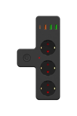 Ers Yumurcak Shop Termal Akım Korumalı 3 Adet Soket,3 Adet Usb Ve 1 Adet Type-c Girişli 20w Priz Model 3397 Adet Fiyatıdır