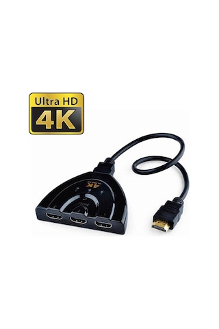 Epazaravm 3 In1 Pigtail 50Cm Kablolu 4K 2160P Hdmi Switch 4K303B