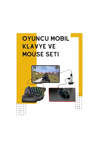 Tak-çalıştır Mobil Oyun Ekipmanları Seti Klavye Mouse Dahil