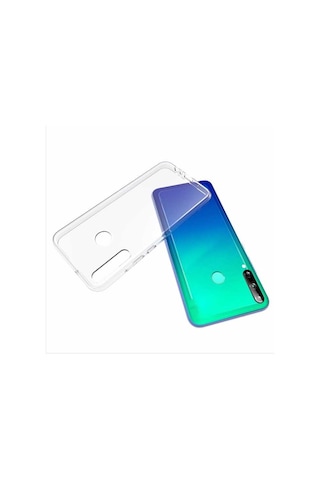 Huawei P40 Lite E Kılıf Zore Şeffaf Ince Ve Esnek Süper Silikon Renksiz