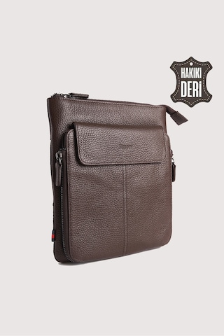 Hakiki Deri Erkek Postacı Çantası Kahverengi Smr9279 Kahverengi