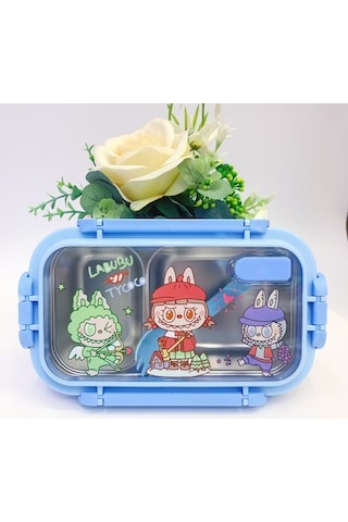 Skycity 750ml Labubu Mavi 304 Çelik Termos Muhallebi Kutu, Öğrenci Öğle Yemeği Kutusu, Isı Saklama Özelliği MAvi