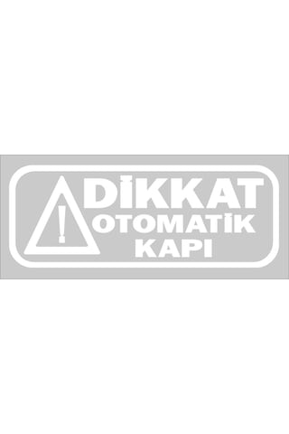 Otomatik Kapı Uyarı Yazısı (16 X 6 Cm) Sticker