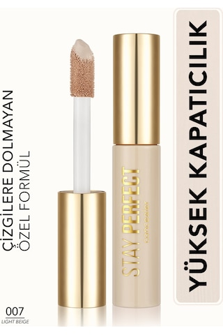 Flormar Stay Perfect Yüksek Pigmentli & Yarı Mat Bitişli Likit Kapatıcı 007 Light Beige