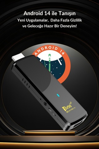 Wearfitpro Tv98 Android 14 Tv Stick 8k Ultra Hd 5g Çift Wifi Bluetooth H313 4 Çekirdek Akıllı Tv Dönüştürücü