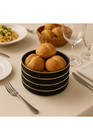 Gold Demirli Ekmeklik Meyvelik Hasır Bezli Özel Tasarım