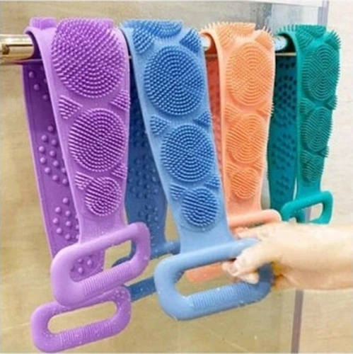 Silikon Çift Taraflı Banyo Kesesi Büyük Boy Çok Renkli