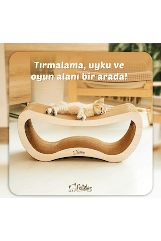 Oluklu Mukavva, Kedi Tırmalama Kanepesi Yatay Tırmalama / 67,5x28,5x24cm Large - Cs8 Lw