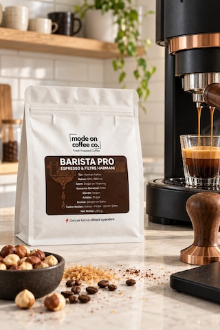 Barista Pro Filtre Ve Espresso Harmanı 200 Gr Natural Ve Yıkanmış Medium Kavrum - Espresso Makinesi İçin Öğütülmüş