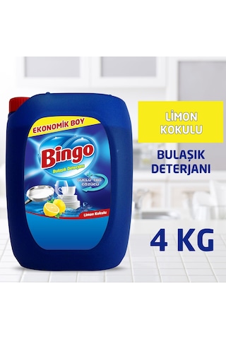 Bingo Limon Kokulu Sıvı Bulaşık Deterjanı 4 KG