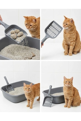 Kedi Kıyafeti Kedi Kumu Eleği Küçük Delikli İnce Taneli Kumlar İçin Özel Filtreleme Hızlı, Kolay Ve Hijyenik Temizlik Çözümü